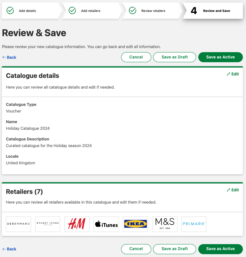 review and save