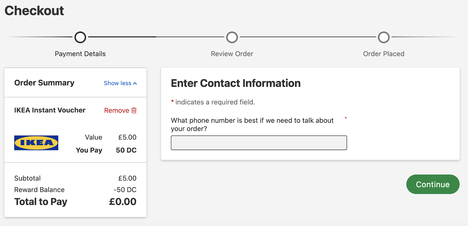 confirm contact details