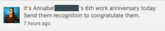 it is someone's 6th work anniversary