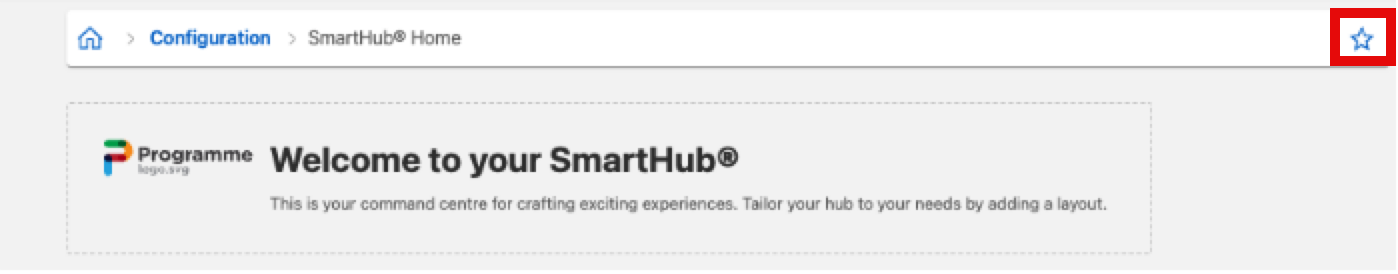Quick links star button