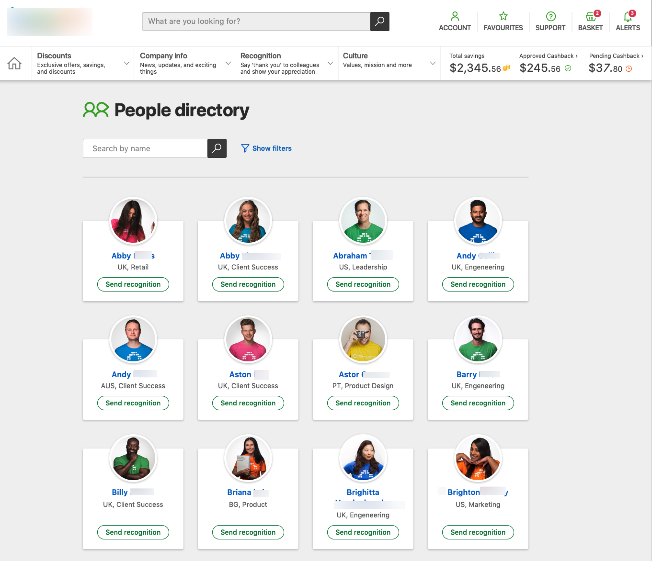 An overview of the People Directory page.