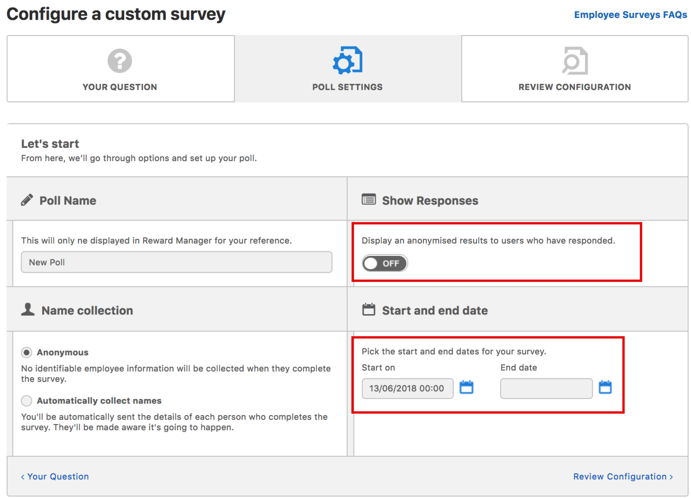 custom survey fields