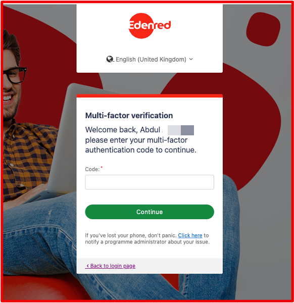 The Click here option to send a reset request to a permission manager.