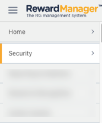 security menu item