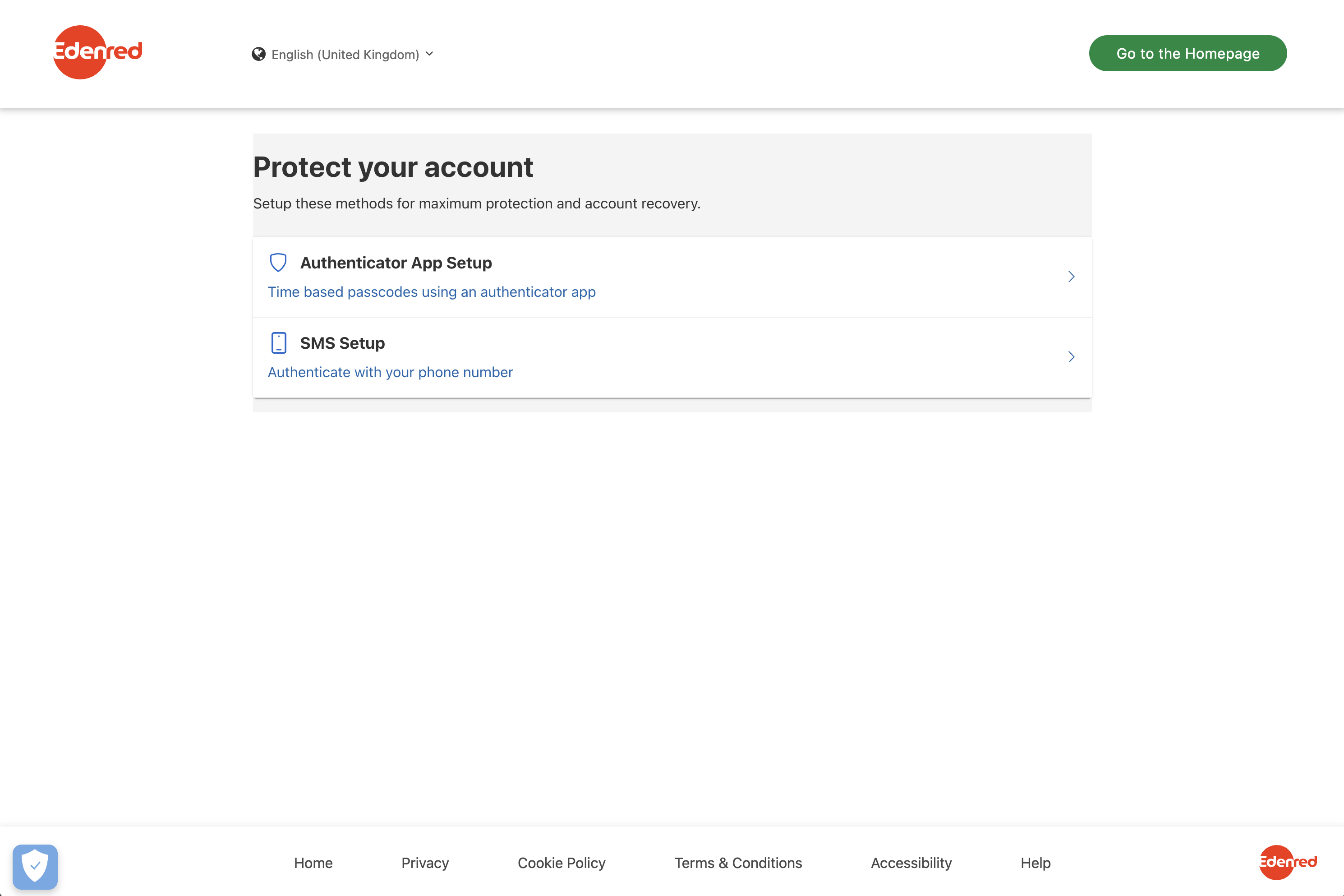 MFA prompt screen in the platform