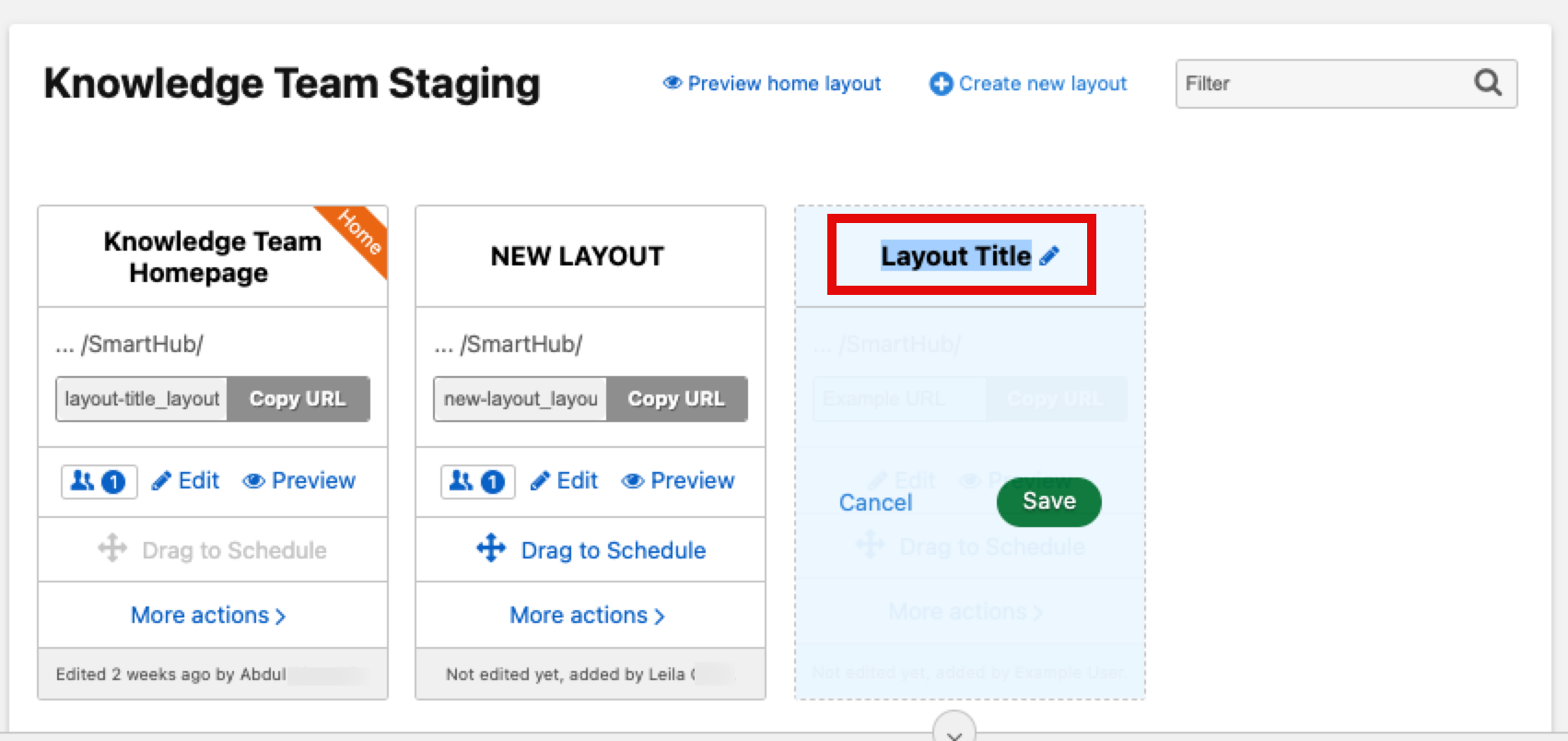 edit layout title