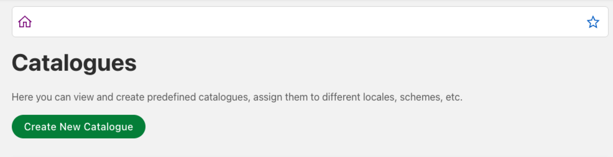 create a new catalog