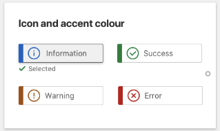 icon and accent colour options
