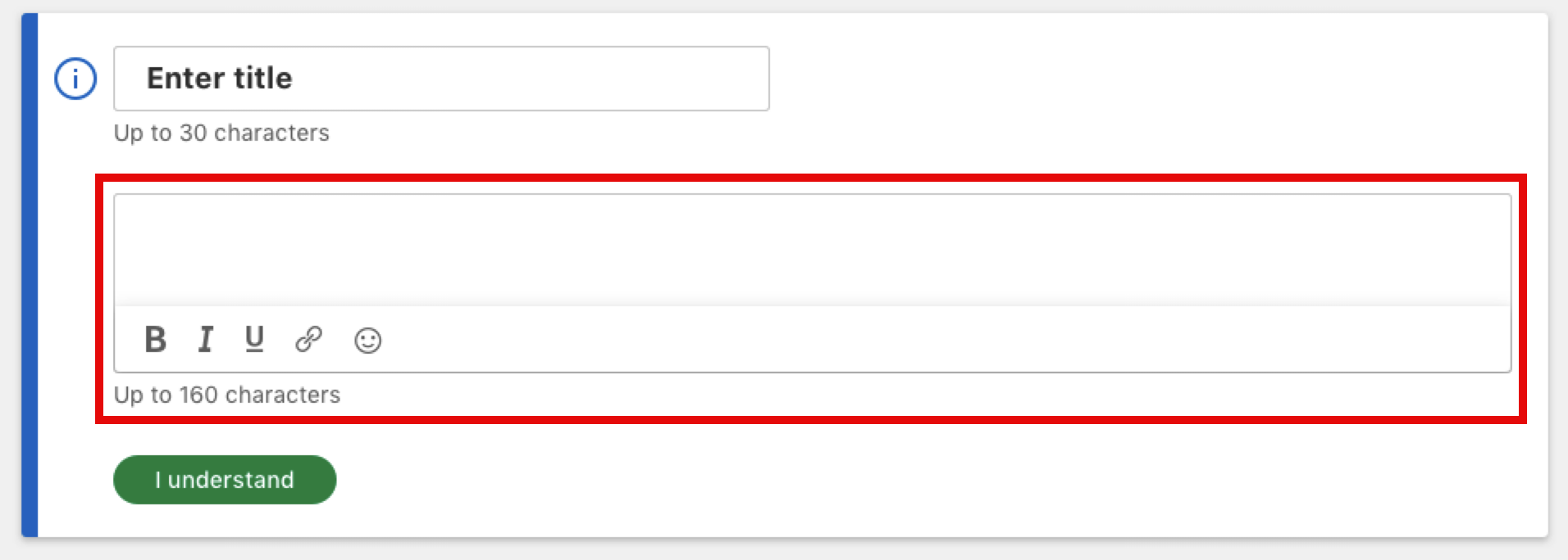 main message textbox