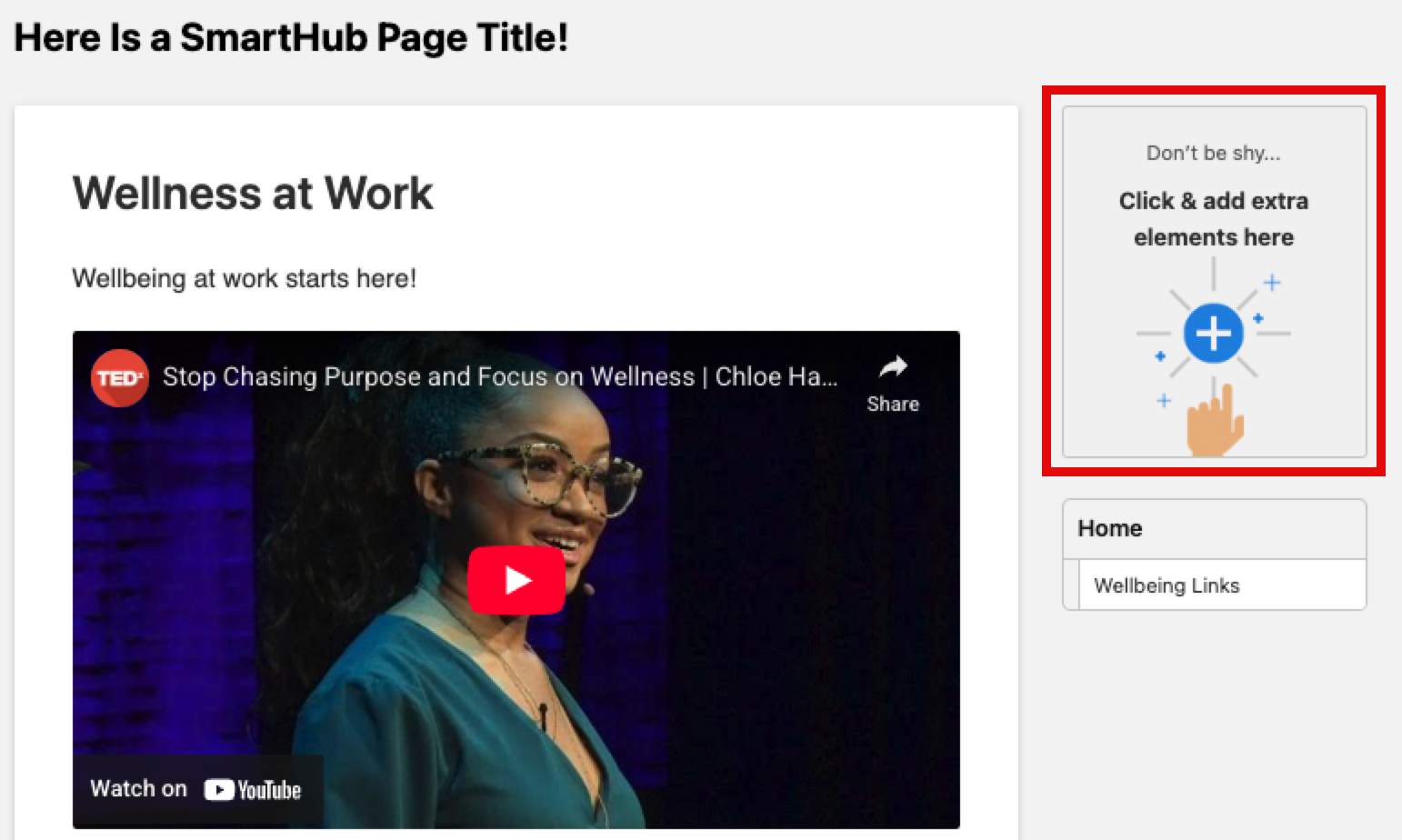 click to add elements