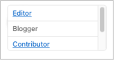 role options