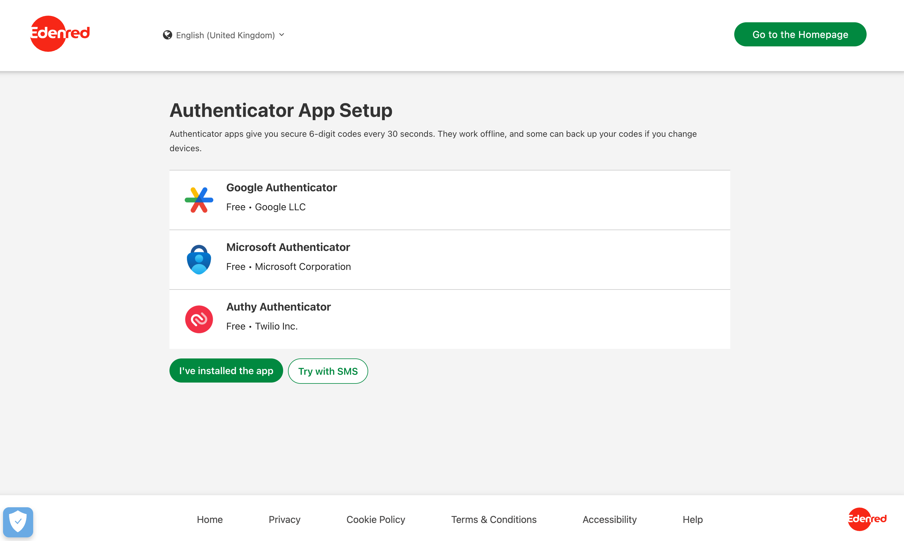 Authenticator App Setup