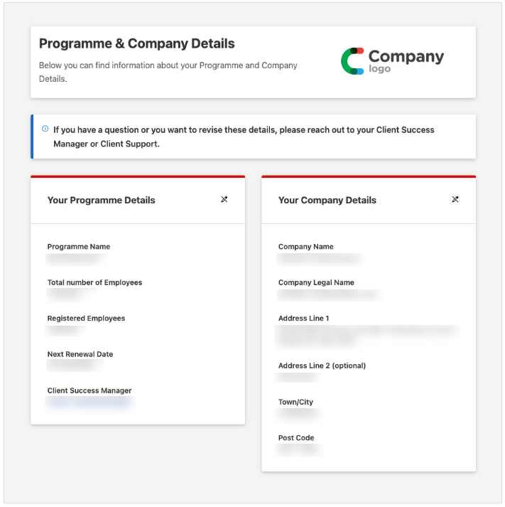 Programme & Company page