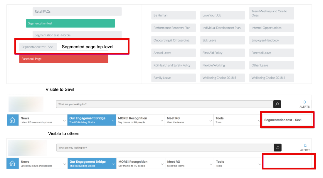 Example of segmented page