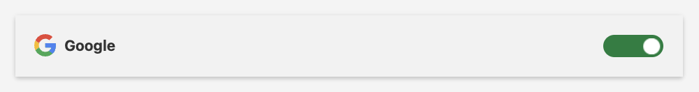Turn the Google Toggle on