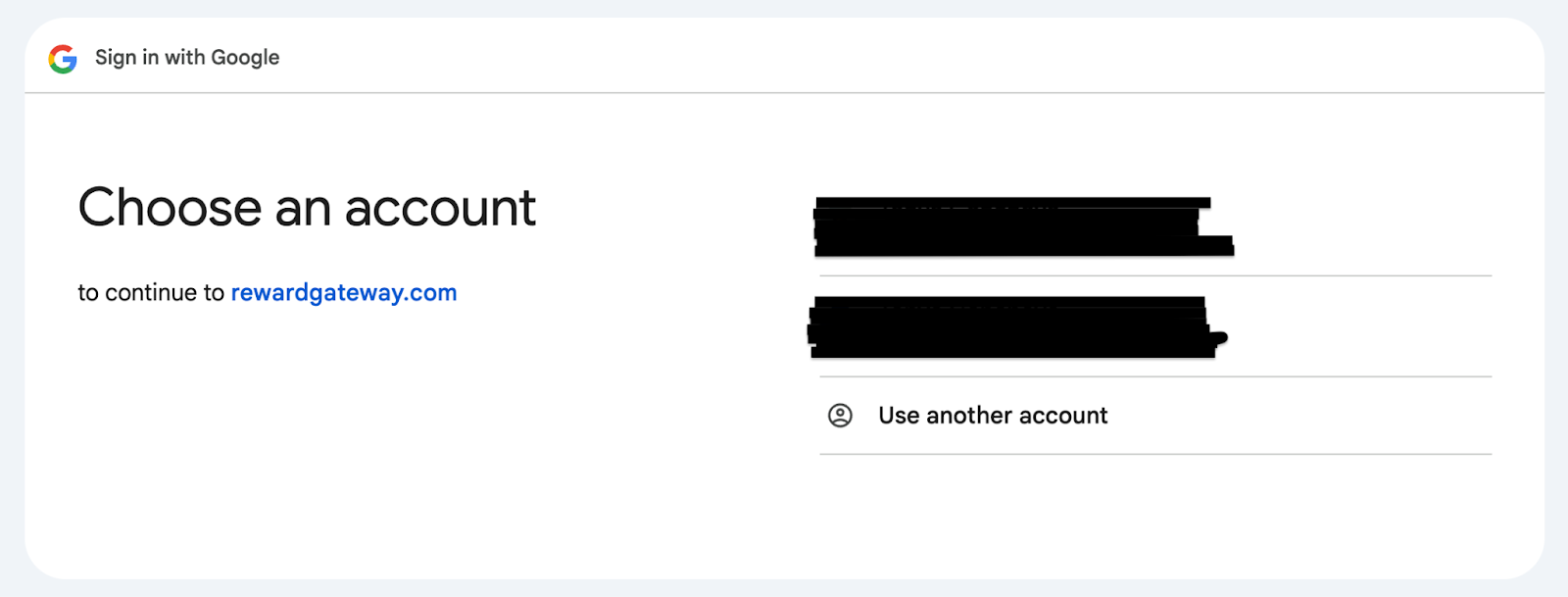 authorize the Reward Gateway application