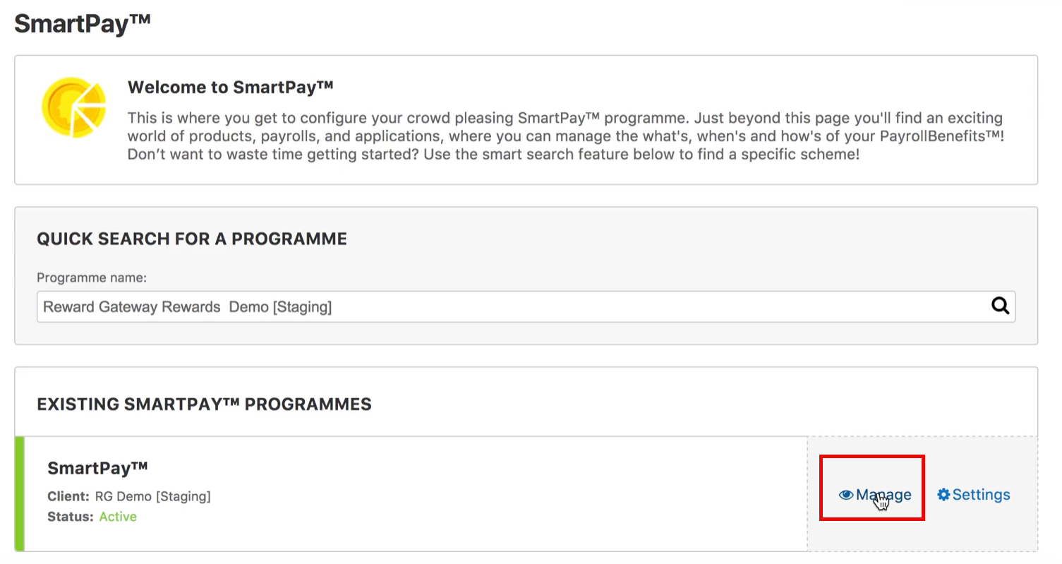 Smartpay Applications manage 