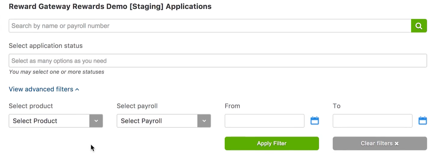 Use of Advanced Filters