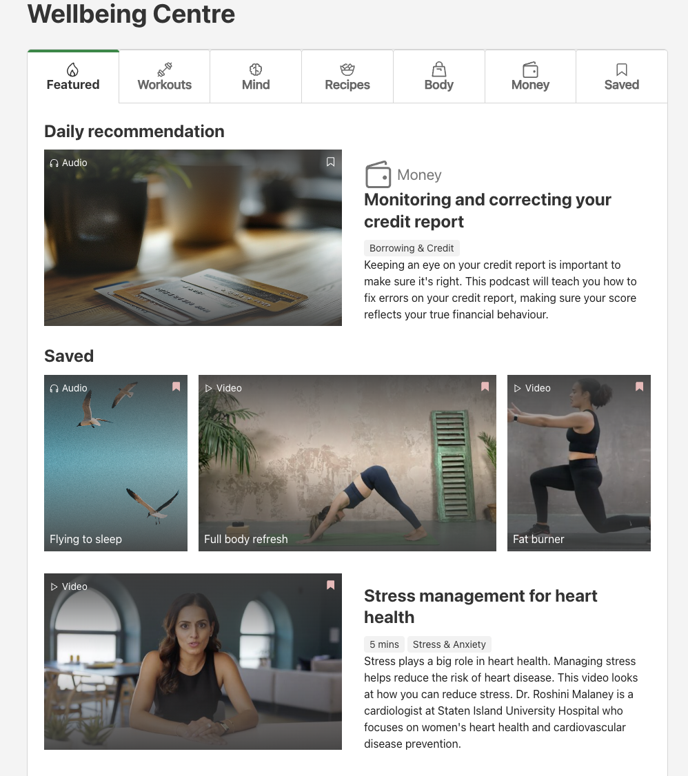 Featured Content on Wellbeing Centre