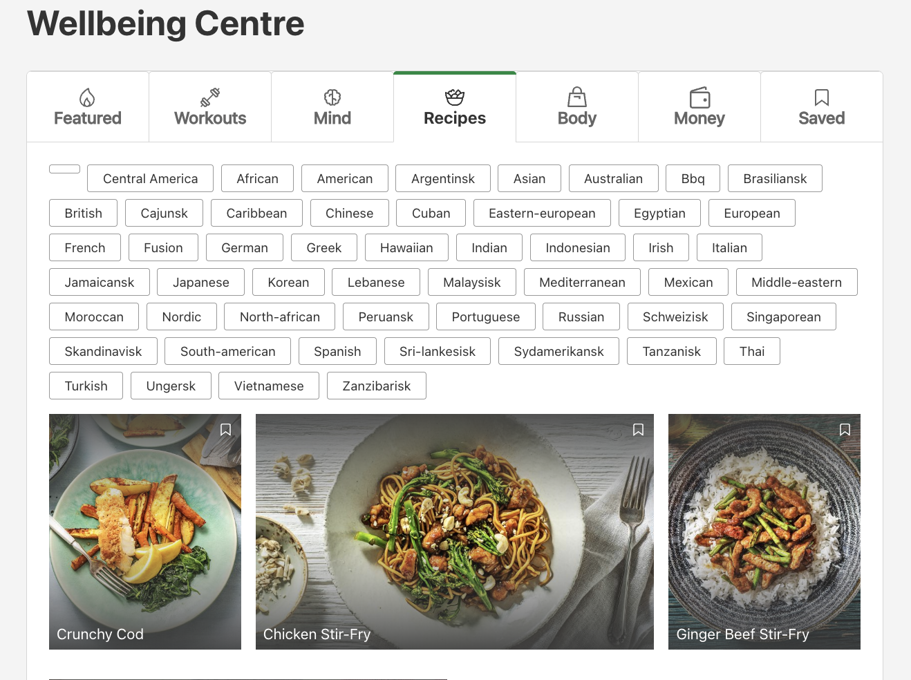 Recipes on Wellbeing Centre