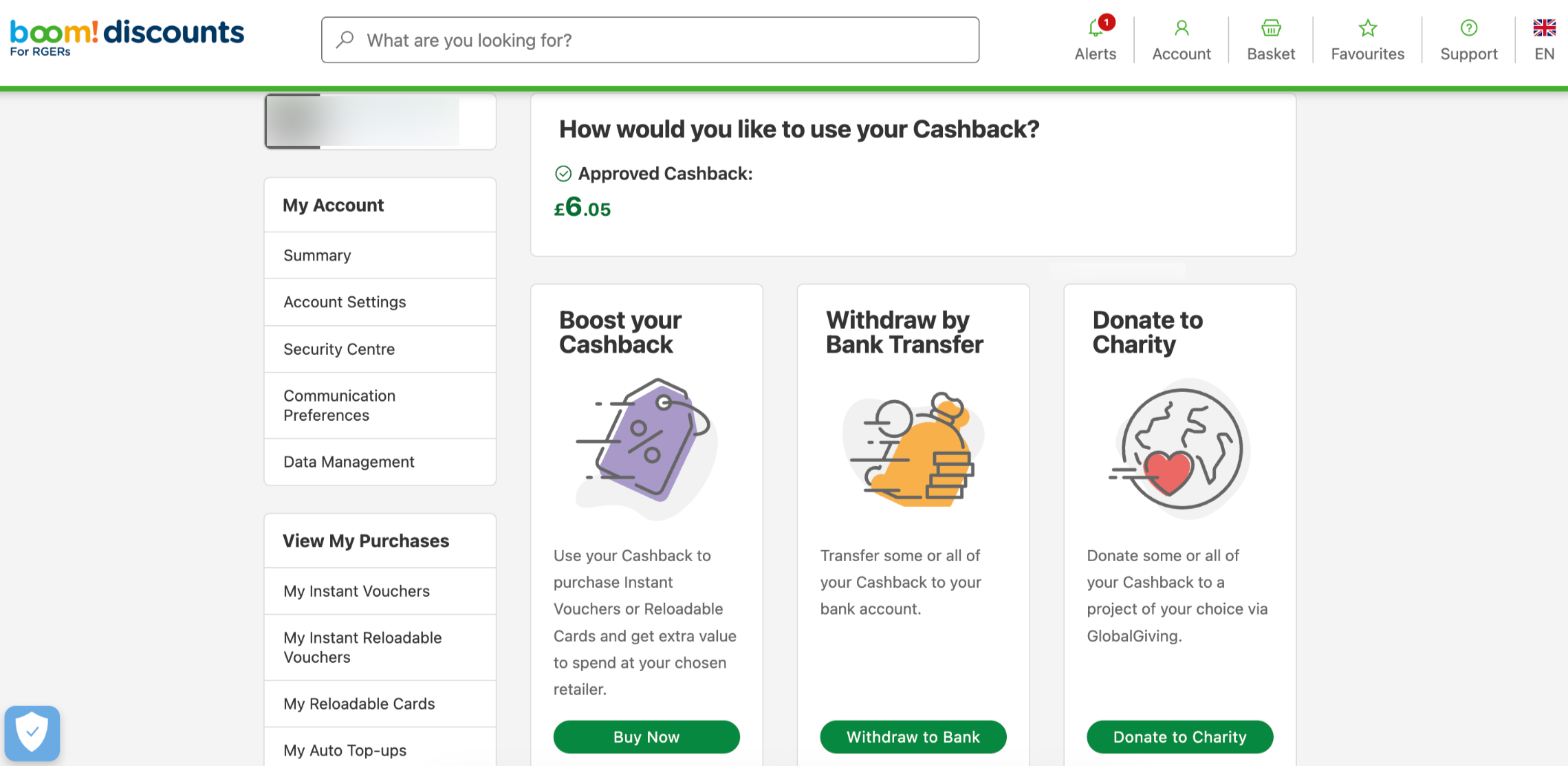 Cashback Options