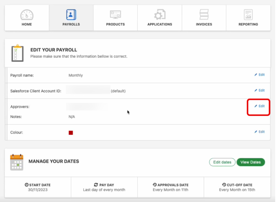Approvers Details - Editing Option