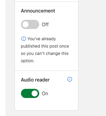 Admin Controls for Blog Posts