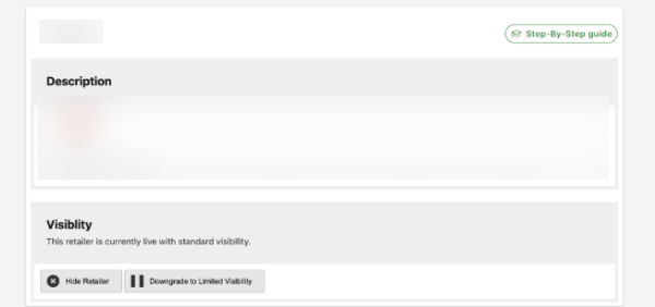 Changing Retailer Limited Visibility