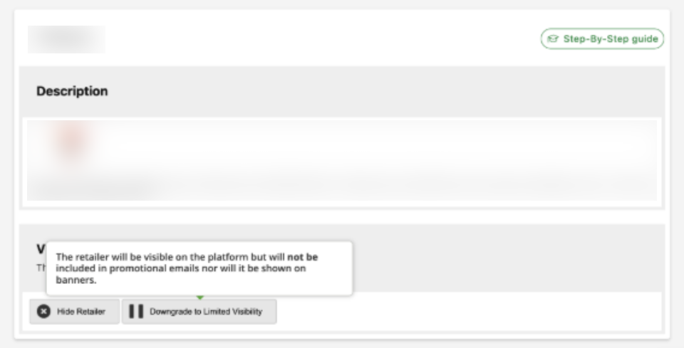 Downgrade to Limited Visbility