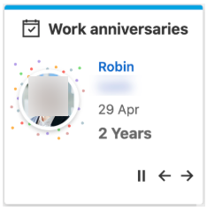 work anniversary tile
