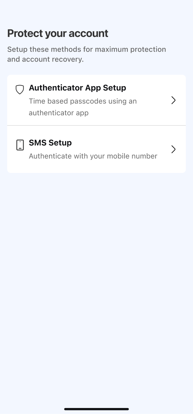 Protect your account - methods