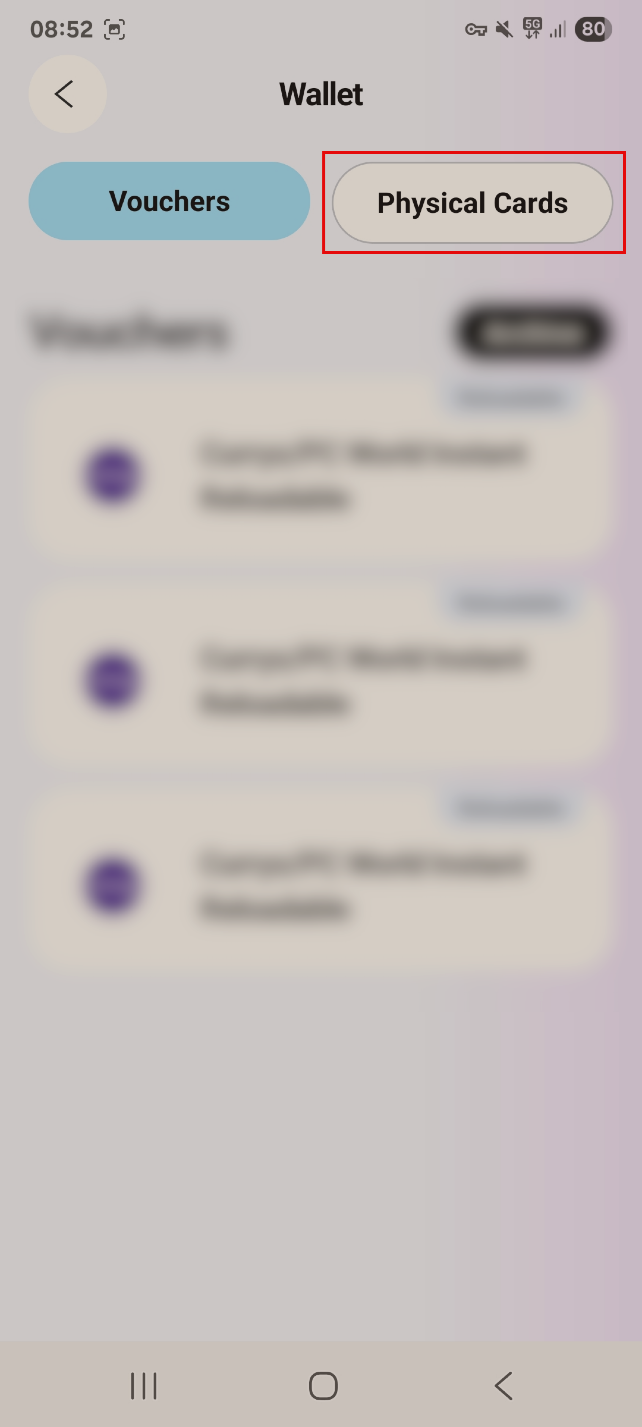 physical cards option