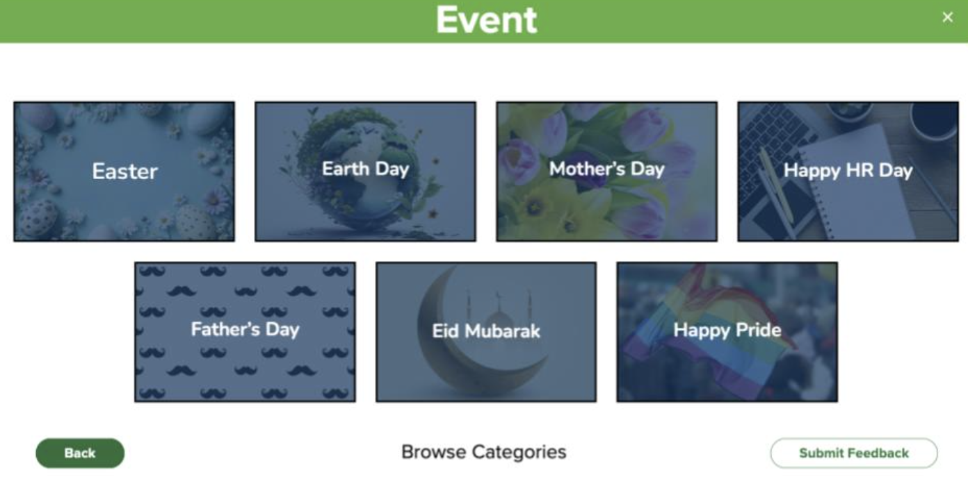 Seasonal event cards