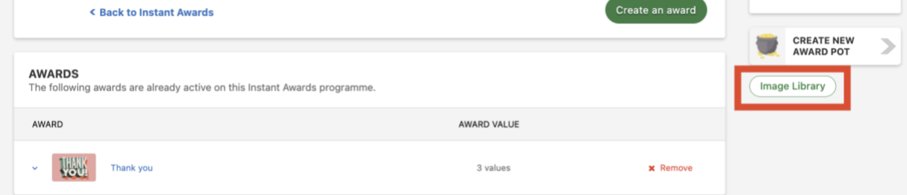 RewardRecognition Image Library button