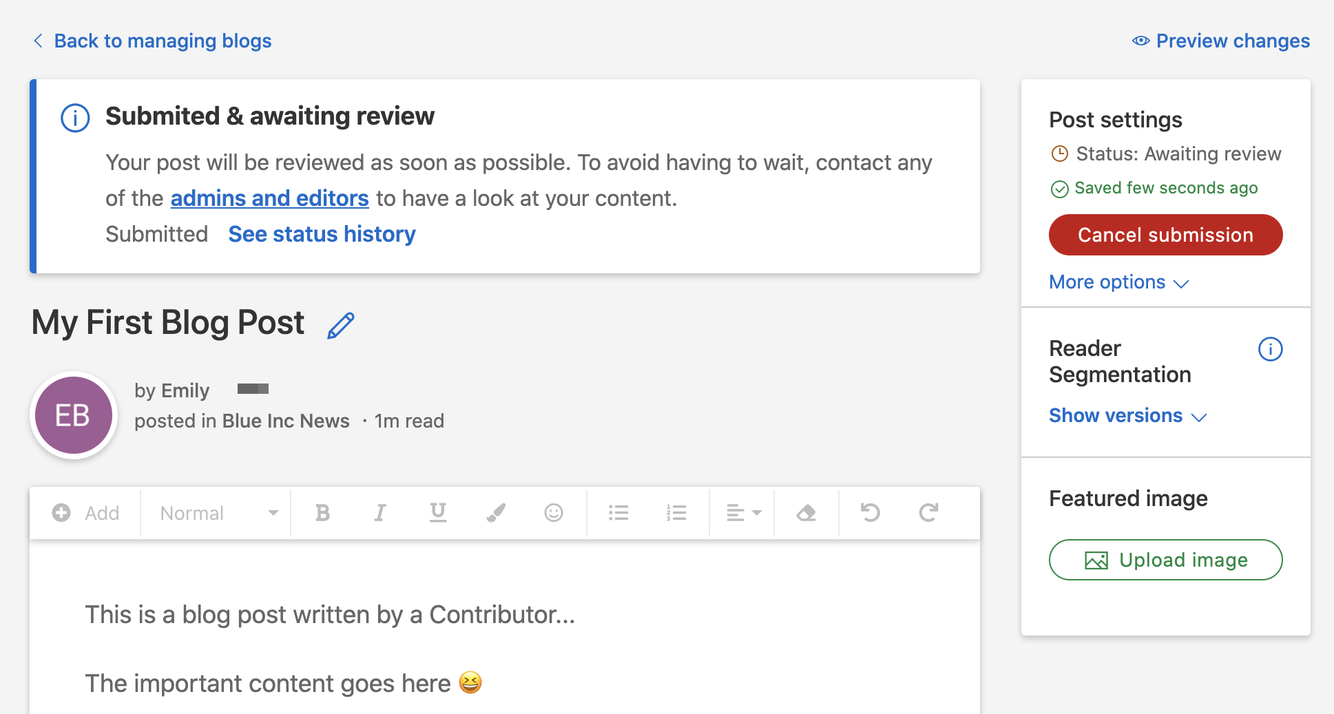 Submitted & Awaiting Review
