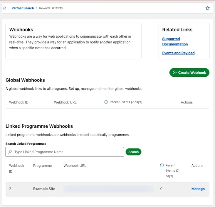 Managing Webhooks