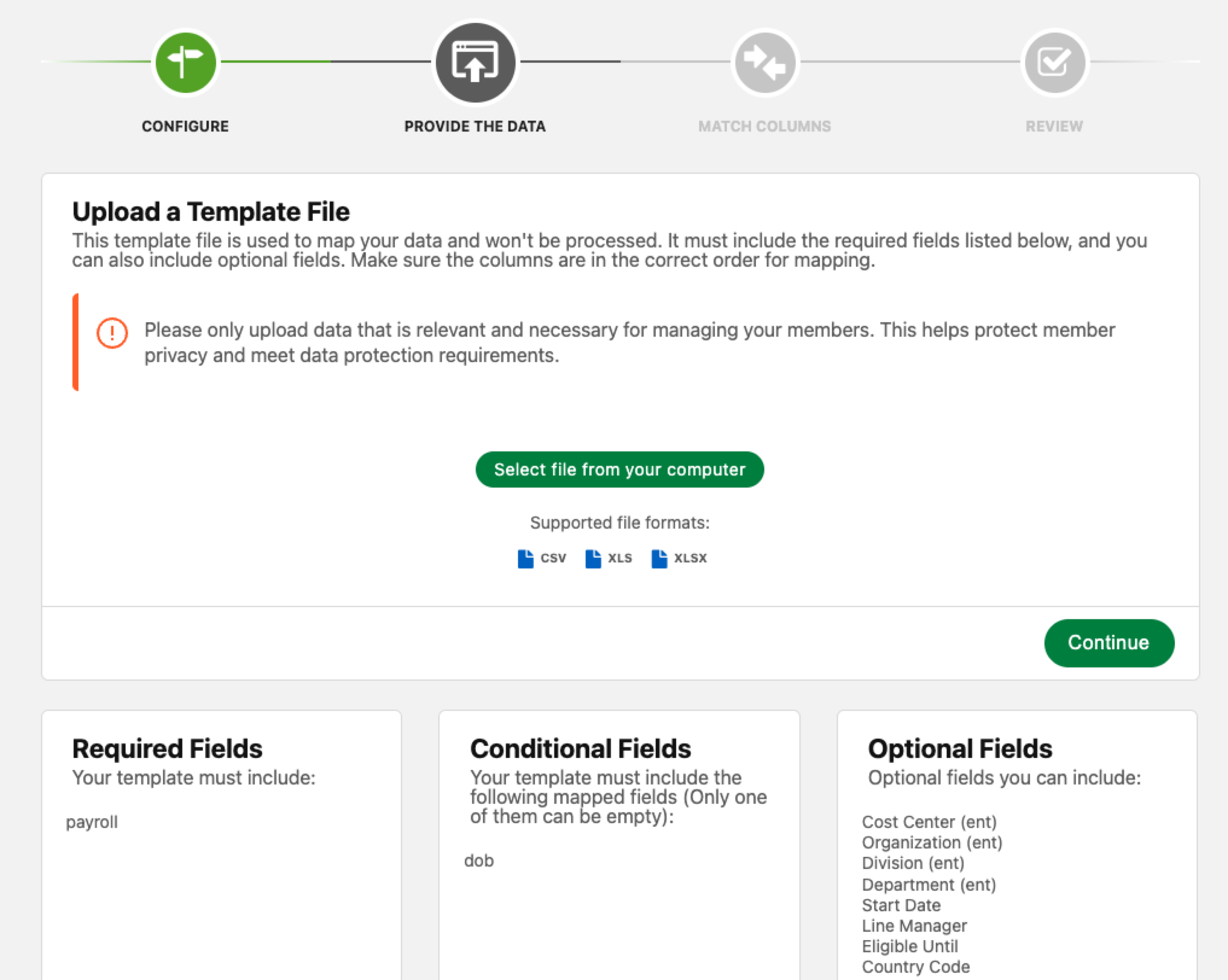 Provide Data