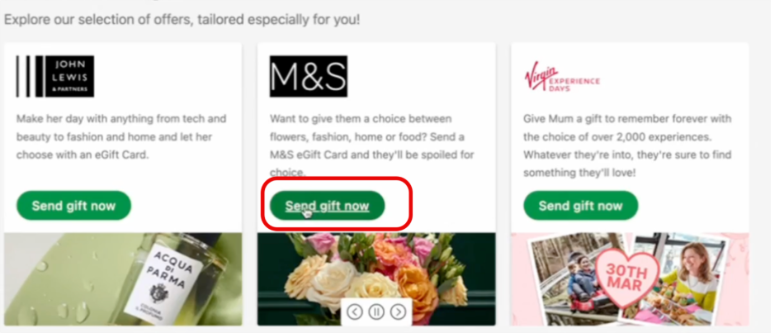 Sending Giftcard