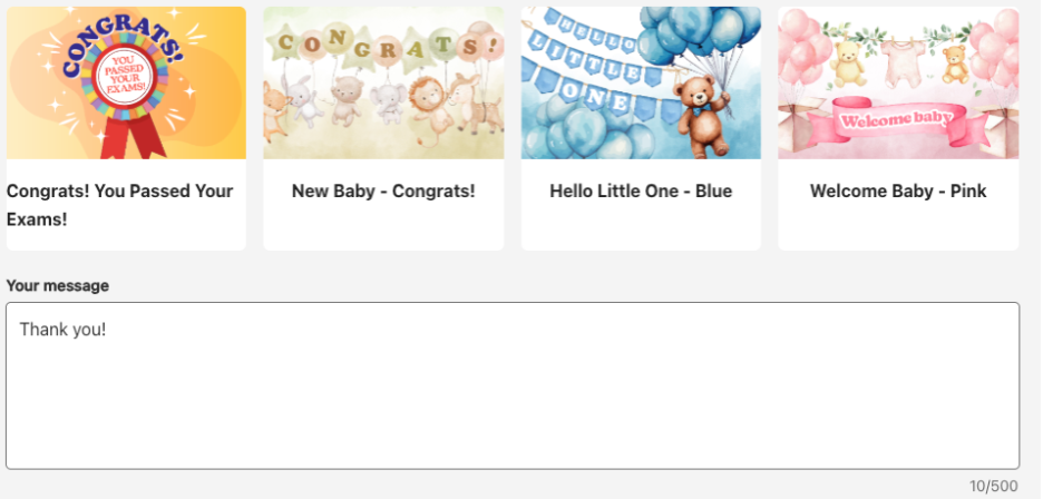 Adding Custom message