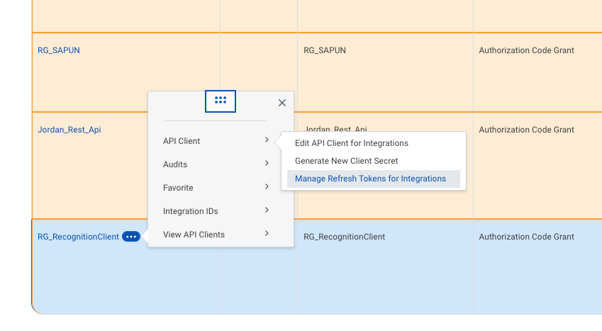 manage refresh tokens for integrations