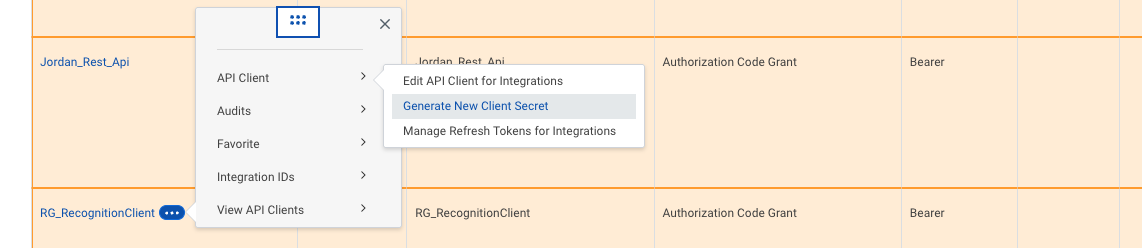 generate new client secret