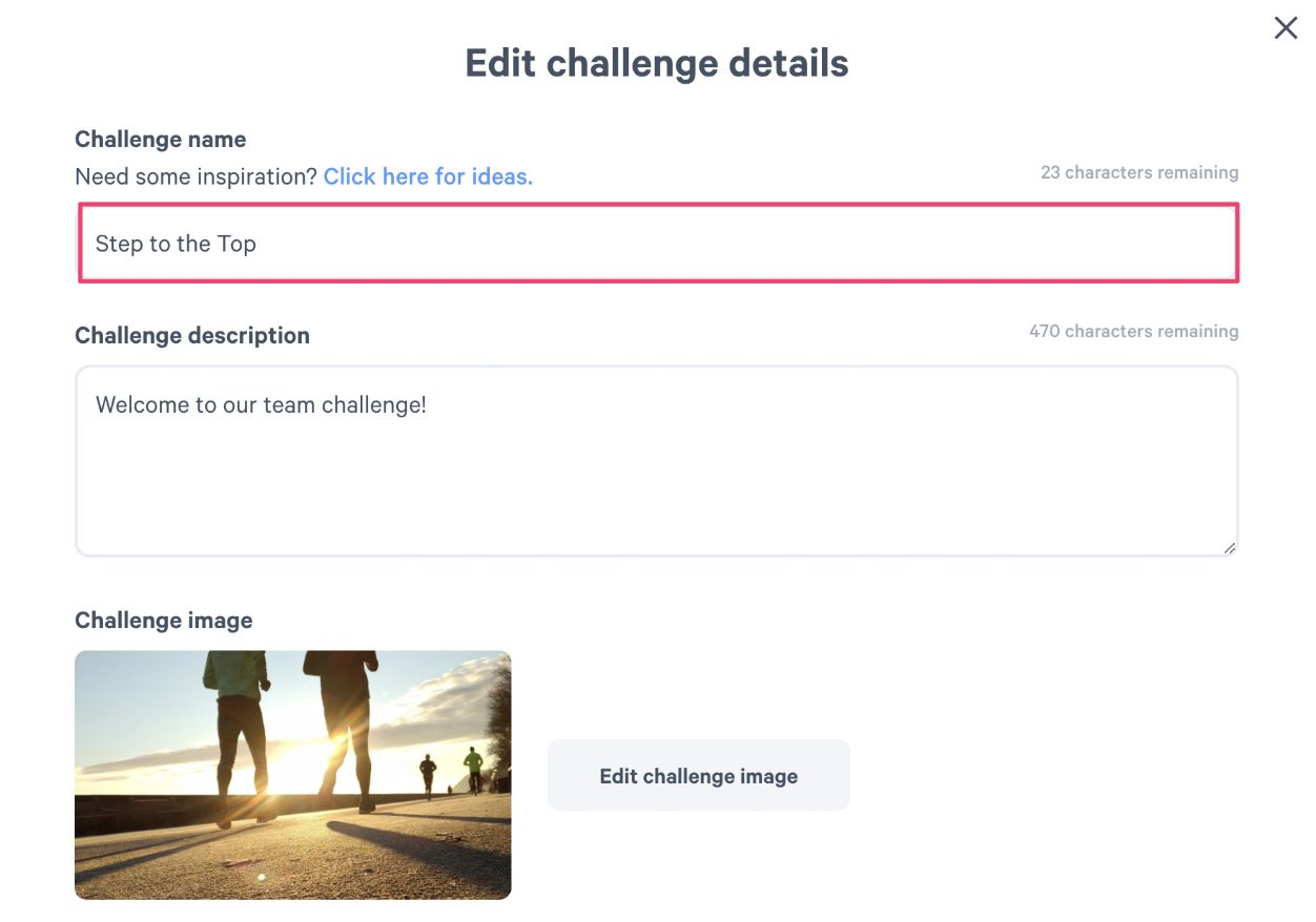 Edit Challenge Details