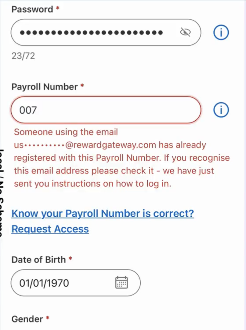 Completing registration 