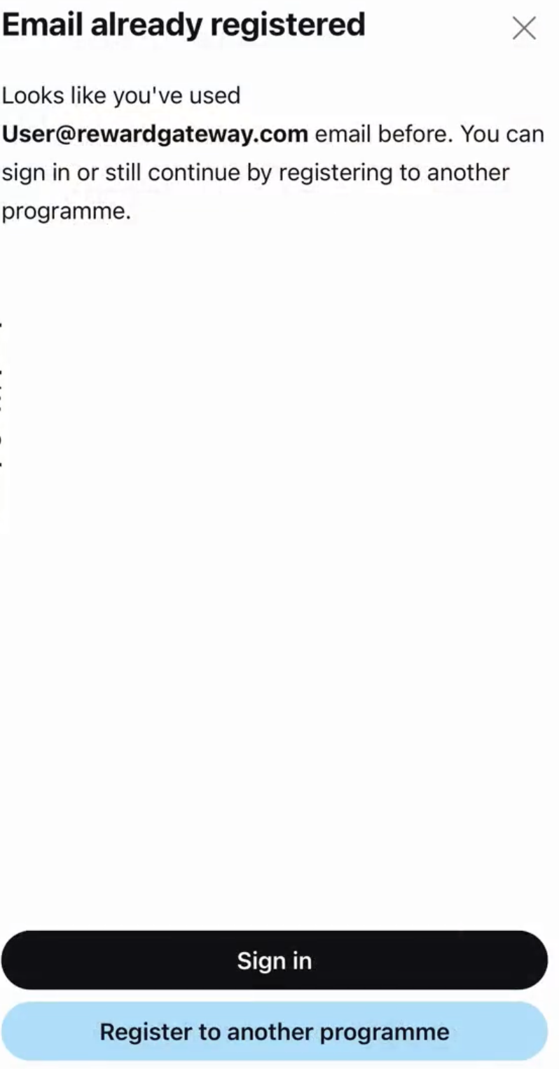 Email already exist notification