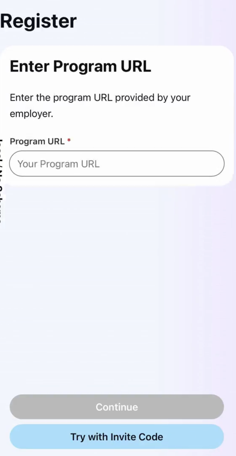 Enter program URL