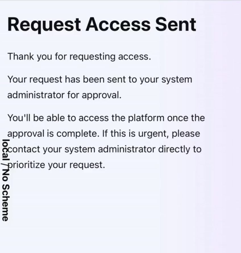 Access Request sent