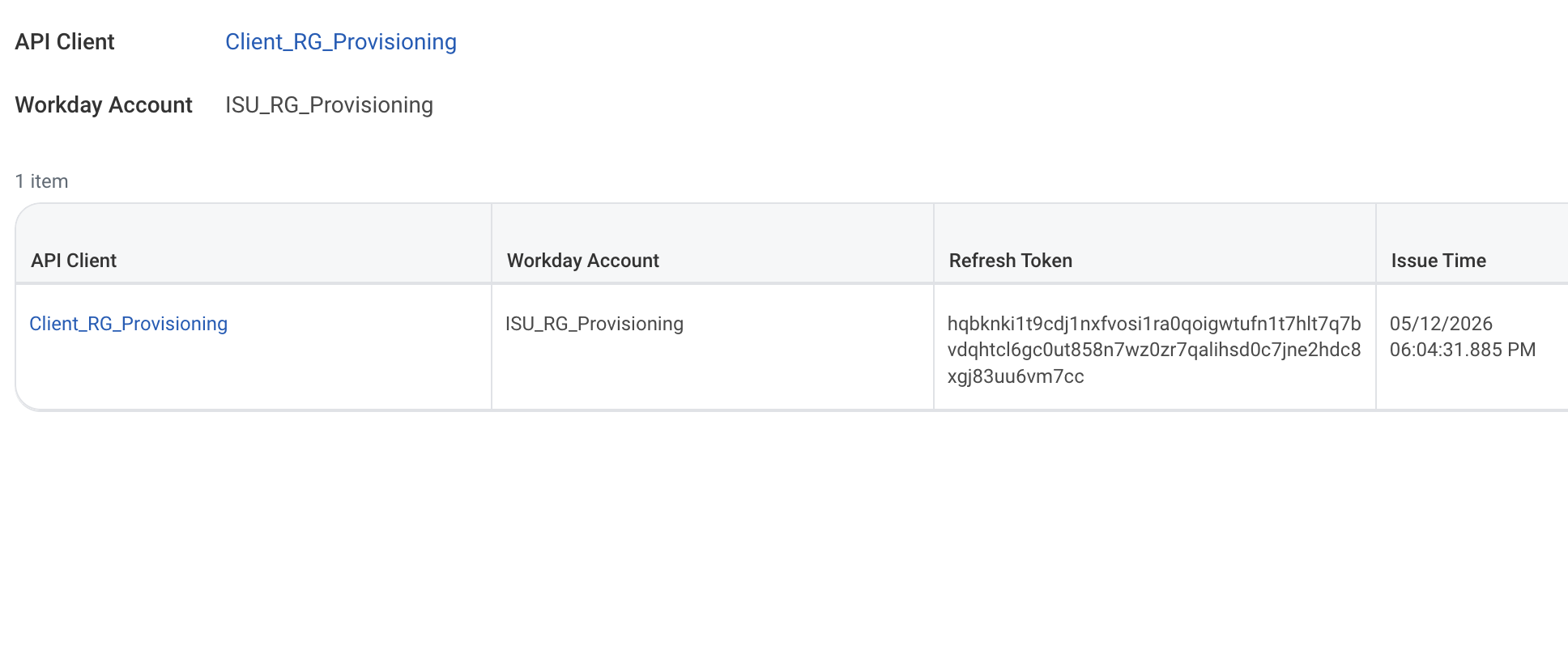 Save generated refresh token