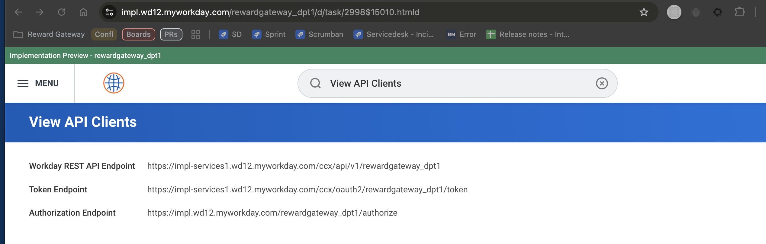 View API Clients