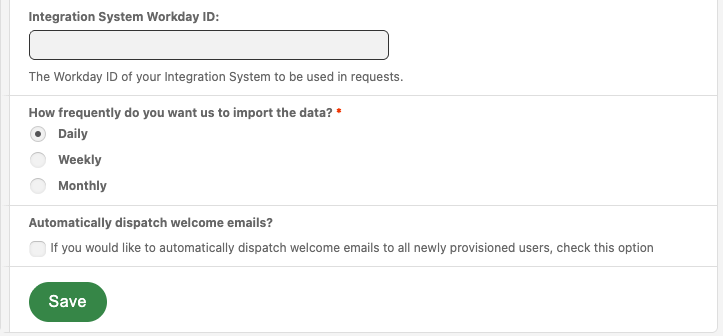 Integration System Workday ID