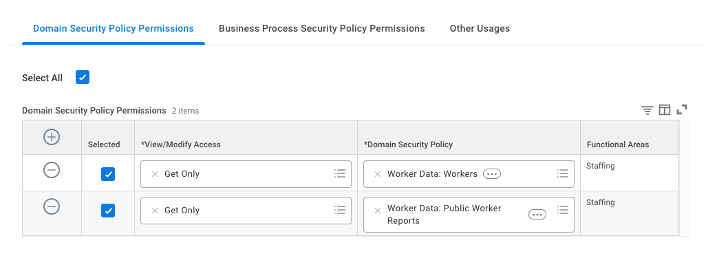 Domain Security Policy Permissions